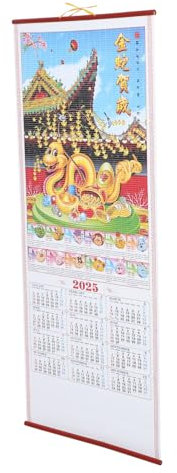 Gogogmee Lunar Calendar Traditioneller Wandkalender Im Chinesischen Stil Für Jahr Der Schlange Dekorativer Scroll-kalender Für Zuhause Und Büro Edles Design Mit Einzigartiger Kultur