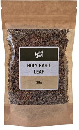 Lowhill Valley Holy Basil Leaf - Ocimum sanctum/tenuiflorum – Handpicked – No Additives or Preservatives – Responsibly Sourced – 100% Pure – 30g