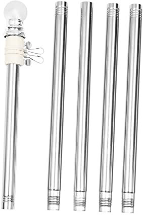 Yardenfun Fahnenmast Aus Stahl Zur Wandmontage Mit Ringen Für Außenbereich Geeignet Für Feiertags Und Saisonflaggen Rostfrei Und Witterungsbeständig