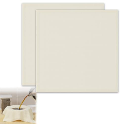 AWOGIPD Tela Filtrante Reutilizable, 70 * 70CM Colador de Tela, 2 PCS Tela Filtrante, Paño para Hacer Queso, Colador Algodon, para Leche de Nuez, Yogurt, Vino