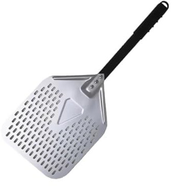 Mxxephemer Pala per Pizza Grande, Pala Forata per Pizza, Manico Corto/Lungo, per Forno, Utensili da Cucina, Utensili per la Cottura della Pizza, per cuocere la Pizza Fatta in casa (10 Pollici 66 cm)