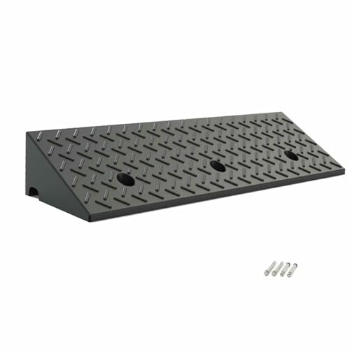 LASDERTV Rampe De Bordure D'allée, Rampe De Seuil en Caoutchouc Lourd, Rampes Portables pour Fauteuil Roulant, Rampes De Bordure avec Surface Antidérapante (100x30x8cm (39.4x11.8x3.1in))