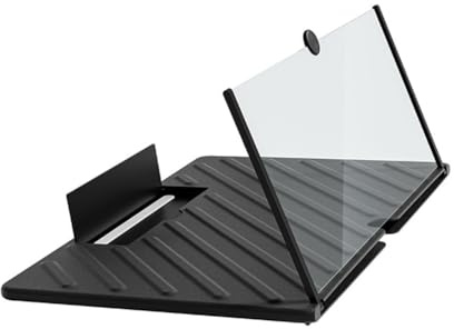 Cpolebev Ingrandimento dello Schermo da 20 Pollici Ingrandimento del Telefono 3D HD Ingrandimento dello Schermo del Proiettore Compatibile con Tutti Gli Smartphone,Nero