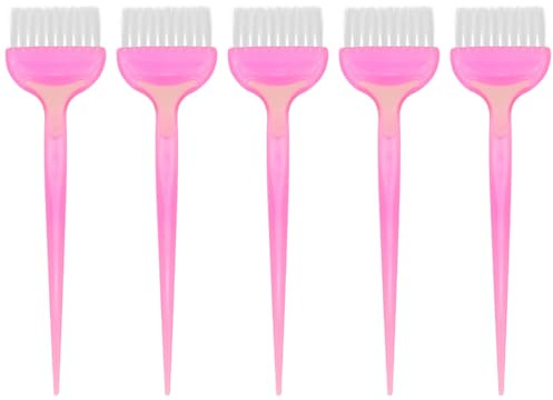 Aplicador de Tinte Cabello de Peluquería Abs, 5 Piezas Rosa | Uso Profesional y Doméstico, para Coloración y Capilar, Diseño Cara, Formato Práctico