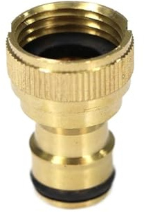 JMORCO Raccord Tuyau Arrosage Raccord Rapide de Robinet en Laiton 1/2 3/4 1 Filetage mâle/Femelle vers Adaptateur Mamelon 16,0 mm for raccord Tuyau d'arrosage(D-2PCS)
