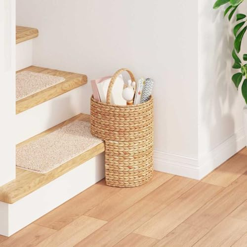 INLIFE Panier d'escalier Naturel 28 x 26 x 47 cm Jacinthe d'eau