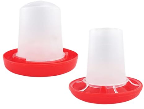 Kycklingvatten, professionell kycklingmatningssats, 30 x 20 cm dispenser med funktion, djurhållningsbehållare för bakgårdsverktyg med robust stil, fjäderfämatare för och ladugård