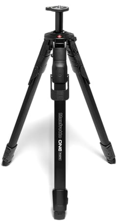 Manfrotto ONE foto, aluminiumstativ, 12 kg belastning, 90° horisontell kolonn, XTEND-ben snabb installation, glidande mittkolumn, modulära fötter, professionellt fotstativ för DSLR och spegelfria
