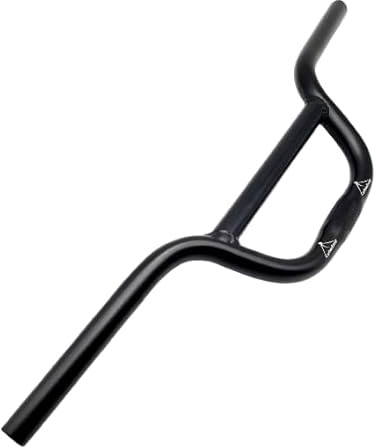 BMX-styre 620 mm/640 mm/660 mm H 110 mm, 6061 aluminium gammaldags retro cykelstyre – av aluminium, 25,4 mm, svart/silver, för stadscykel och restaurering (660 mm svart)
