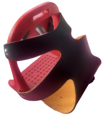 Gralara Étrier avec Semelle Antidérapante Synthétique Étrier Anglais Léger Équipement D'équitation pour Pratiquants D'équitation , Rouge