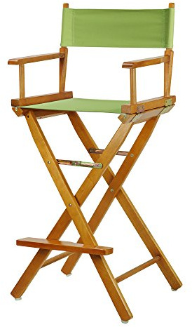 Casual Home 230-05/021-72 Honey Oak Frame-Lime Green Canvas Director Chair 30 - Bar Height OakFrame