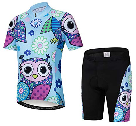 Cykeltrikåshorts set vadderad kostym barn cykeldelar skjorta mountainbike körning, 191, L