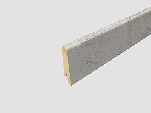 EGGER Sockelleiste 6 cm L541 passend zu Fußboden Villanger Eiche (Maße: 60 x 17 x 2400 mm), grau