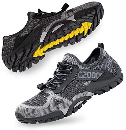 Water Shoes -Women Men Quick Drying Barefoot Beach Pool River Swim Shoes for Surf Boating Kayaking Ultimate Gray