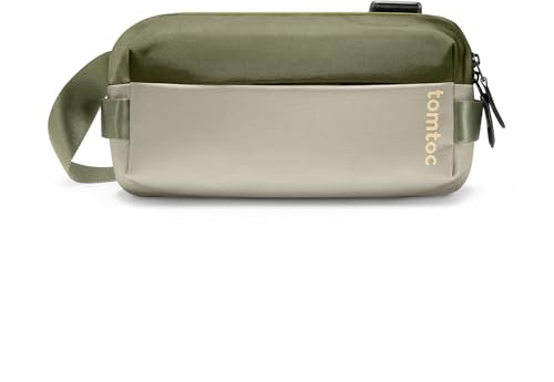 tomtoc Borsa a Tracolla Compatta EDC Sling Minimalista a Tracolla per Uomo e Donna, Antifurto Impermeabile Spalla Zaino, Leggera Borsa per il Trasporto Quotidiano, Viaggi, Lavoro, per 2024 iPad mini 7