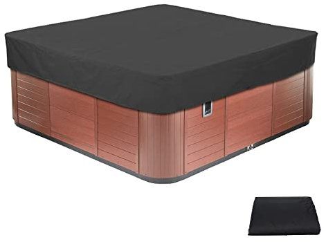LDIW De Piscine Carré Bâche Solaire pour Piscine Couvercle de Spa Carré étanche extérieures Oxford 210D Résistant aux UV Housse de Protection pour Bain à Remous de Jardin,231 * 231 * 30cm