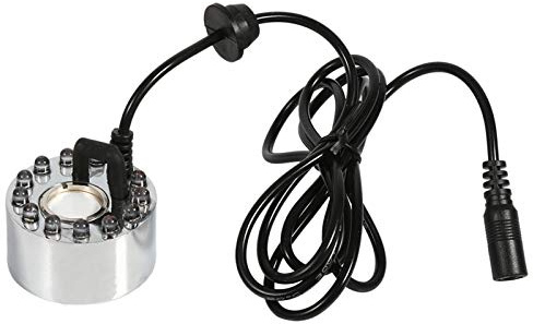 Atyhao Aluminium Nebelmaschine Wasserfontäne Teich Nebelmaschine Luftbefeuchter Zerstäuber Mini Nebelmaschine mit 12 Farbwechsel LED-Leuchten(#1)