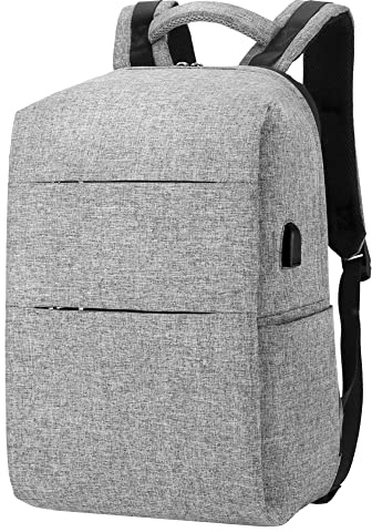 Nordace Mochila inteligente Nelson con puerto de carga USB, resistente al agua, mochila para computadora portátil diaria para la escuela, el trabajo, Gris, L, Mochilas de viaje