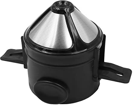 WANGCL Wiederverwendbarer Kaffee-Tropfer-Filter, papierlos, wiederverwendbar, Edelstahl, doppellagig, für Zuhause, Büro, Reisen