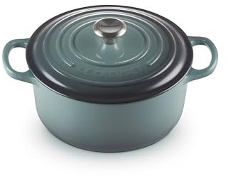 Le Creuset Cocotte redonda de hierro fundido, 22 cm, 3.3 L, Todas Las Fuentes de Calor Incluida la inducción, Ocean, 21177223602430