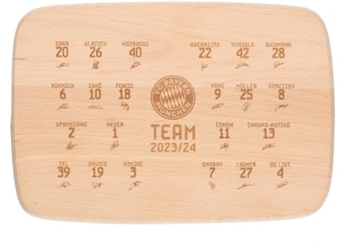 FC Bayern München Brotzeitbrettchen - Signature - Holz Brettchen FCB