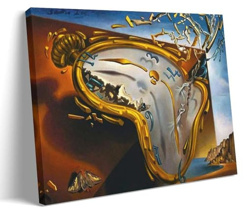 HBEOOP Salvador Dali berühmte Farbe (schmelzende Uhr), Poster, Leinwand, Wandkunstdrucke, Foto, Bild, Gemälde, Raumdekoration, Heimdekoration, 30 x 45 cm