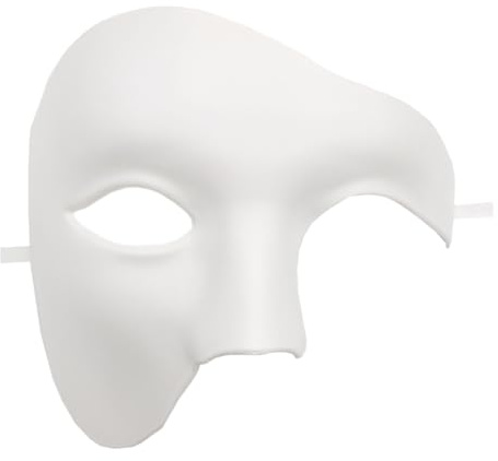 LYEAA Demi-masque Phantom Oper Phantom Oper pour homme - Demi-masque pour bal de fin d'année, boîte de nuit, masque de carnaval borgne - Masque fantôme - Accessoire de carnaval - Style théât