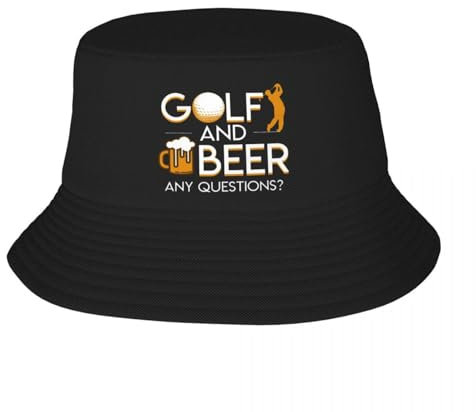 LYLQSSYS Golf Und Bier Fischerhut Frauen Männer Outdoor Sonne Sommer Camping Angelmütze Outdoor Geschenke
