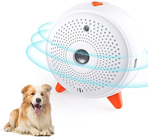 Antibell für Hunde,3 Frequenzstufen Antibell Ultraschall Gerät,33Ft Reichweite Antibell Ultraschall Gerät für Hunde,Wiederaufladbare Hundebell-Kontrolle im Innen Außenbereich,Anti-Bell-Mittel Hunde