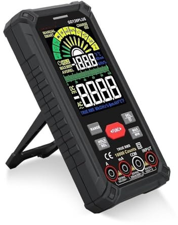 Multimètre numérique Rechargeable intelligent True RMS 9999 comptes 1000V 10 ADC tension ca courant multimètre couleur LCD multitesteur