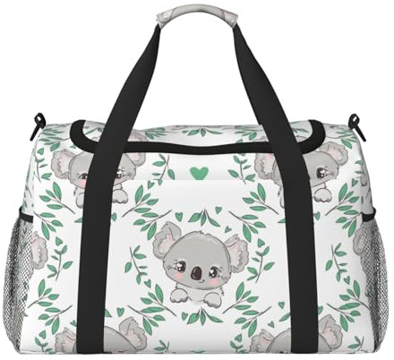 Seesack für Reisen, niedlicher kleiner Koala-Wochenend-Reisetasche, Handgepäcktasche, Turnbeutel für Damen und Herren, persönliche Gegenstände, Reisetasche