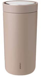 Stelton To-Go Click | Thermobecher, doppelwandige Isolierflasche - Rostfreier, auslaufsicherer Kaffeebecher/Teebecher mit Smart-Click-Deckel - Heiße & kalte Getränke - 0,4 Liter, Heather