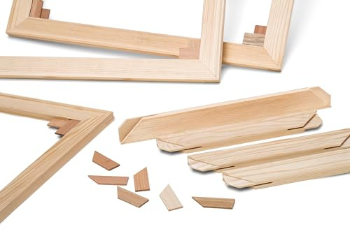 Bastidor para Lienzo (70x100) - - Fácil Montaje y Tensado Manual, Incluye Cuñas de Tensión, Robusto y Estable - Ideal para Artistas y Pintores, Disponible en Varios Tamaños. No incluye Lienzo.