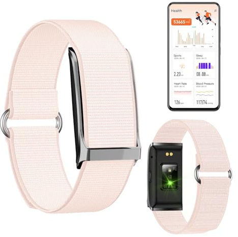 Sxhlseller Pulsera Inteligente, Banda de Actividades Portátiles y Rastreadores de Acondicionamiento Físico, Seguimiento del Sueño, 127 Modos Deportivos Smart Wristband con Llamadas Control (Pink)
