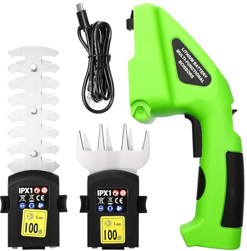 FOMIYES Tagliabordi Elettrico Ricaricabile Verde Lame in Lega per Potatura e Rifinitura di e Prati, Utensile Leggero e Resistente per Paesaggistica