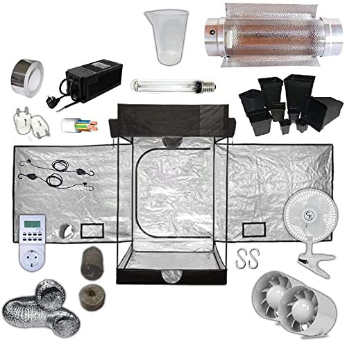 Supacrop Kit de Cultivo Interior 600W SHP Cooltube Protube - Armario 145x145x200 - Balastro ETI 2