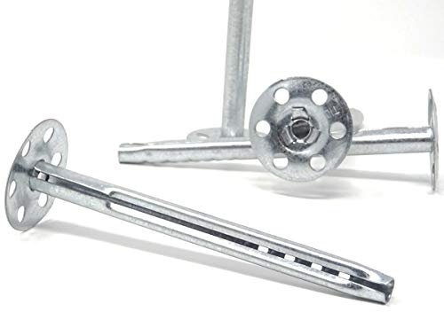 SBS Tellerdübel | 8 x 80 mm | 20 Stück | Schlagdübel | Dämmdübel | Metall-Teller-Dübel