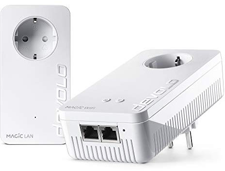 devolo Magic 2 Wifi AC Starter Kit: Ideal für Home Office und Streaming, Weltweit schnellstes Powerline-Starterkit für zuverlässiges WLAN ac einfach via Stromleitung, bis 2400 Mbit/s