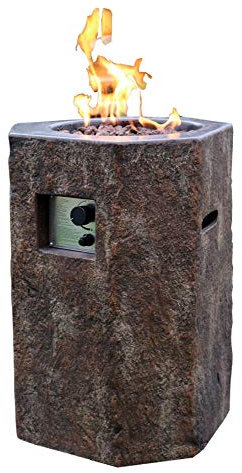 Kaminlicht Braciere a Gas Tambora in Effetto basale in calcestruzzo Fibre, per Giardino, terrazza