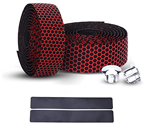 PLATT Ruban de guidon universel antidérapant avec bouchon pour accessoires Absorbant Les Chocs Confort Bande