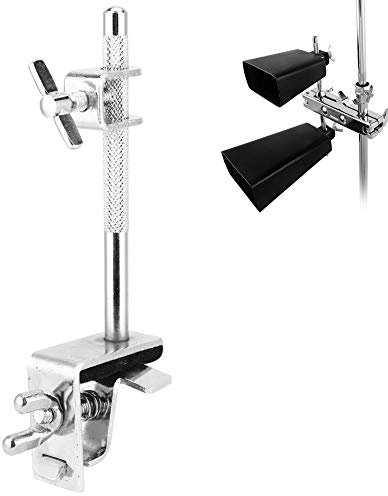 Cowbell Hoop, Metal Bass Drum Hoop Mounted Cowbell Holder Clamp for Drummer Drum Hardware WC51 Cowbell For Drum Set Performance Accessory