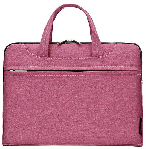 Wasserdicht Laptop Tasche Aktentasche Tragetasche mit Griff versteckbar,Rosa,14 (39 * 30 * 4) cm