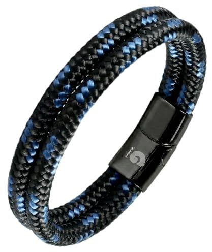 Segeltau Armband Geflochten Nautisch mit Magnetverschluss Seil Armbänder Maritim Surferarmband Galeara Noa