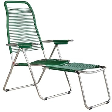 Fiam Spaghetti – Relaxsessel für den Außenbereich – Gestell Aluminium, PVC, dunkelgrün