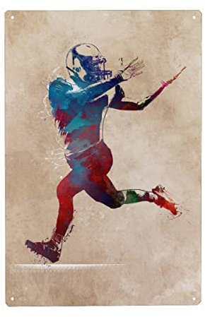 artboxONE Metall-Poster 30x45 cm Sport Sport American Football Player von Künstler Justyna Jaszke