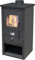 Stufa a Legna e Carbone ATHENA 13Kw - cm 44x45x94h