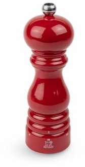 PEUGEOT - Paris u'Select - Macinasale da 18 cm, 6 impostazioni predefinite, in legno certificato PEFC, prodotto in Francia, colore rosso passione lucido