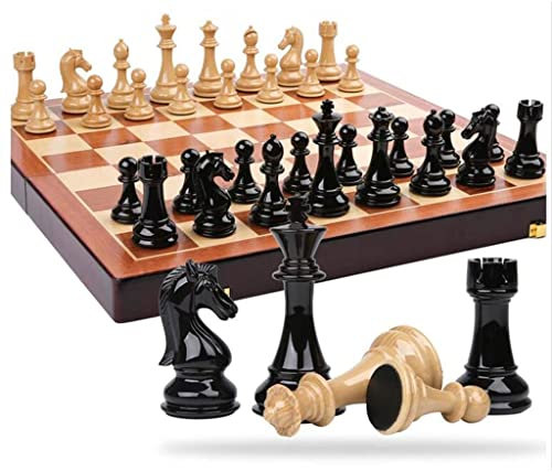 YMXWFC Schach Schach Metall Acryl und Zinklegierung Schachfiguren Massivholz Klappschachset Hochwertiges professionelles Schachbrett