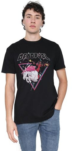 Cotton Soul Deadpool Deadpool Unicorn, Unisex-T-Shirt, Schwarz, Schwarz , M