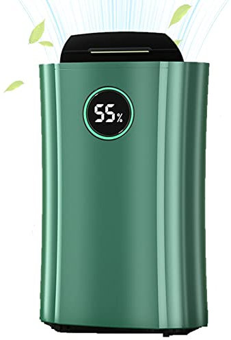 Deshumidificadores De 16 L/24 L/día, Deshumidificador Y Purificador De Aire 2 En 1 Con Depósito De Agua De 5 L, Deshumidificador Con Secado De Ropa Y Temporizador De 24 Horas,Green-1600sqft